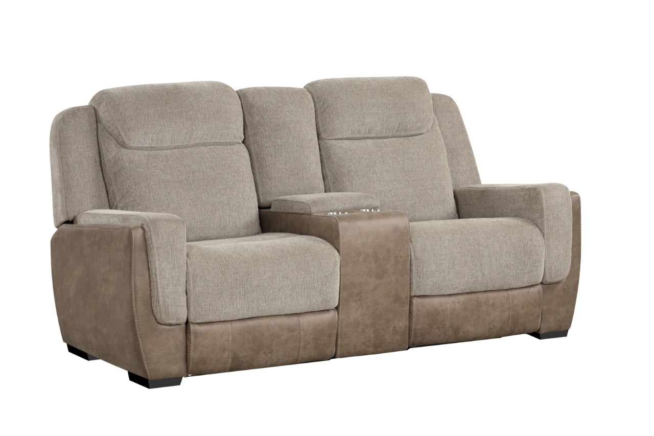 Brown Power Reclining 3-Piece Living Room Set with USB Charging – Sofa, Loveseat & Recliner